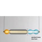 Designer Colored Pendant Lamps LED Stained Glass Pendant Light Bar Shop