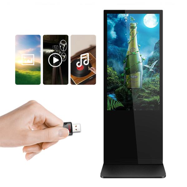 Manufacturer 43 49 55 65 inch Floor Stand LCD Advertising Display Screen HD