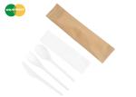 Biodegradable CPLA Cutlery Kit Disposable Eco Friendly Compostable