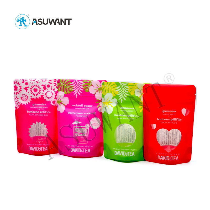 Durable Stand Up Mylar Food Bags Laminated Material Plastic Aluminum Foil Dried Nuts