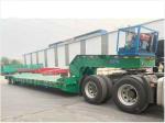 Front Loading Lowboy Trailer 4 axle 120ton Detachable Gooseneck Hydraulic