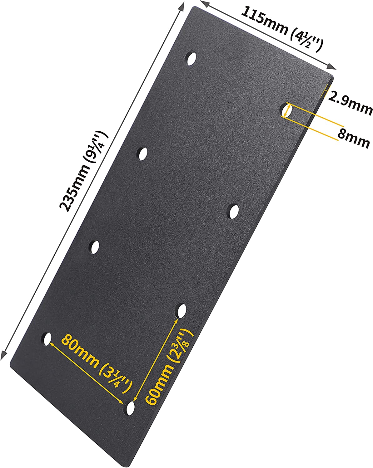 Silver White Flat Carbon Steel Repair Brace with Waterproof Anti-Rust Metal Plate