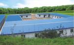 PVC Down Pipe Poultry Farm Structure Chicken Shed With Grey paint Surface