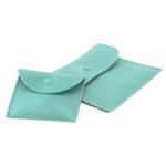 Snap Button Double sided 8*8cm Velvet Jewelry Pouch
