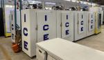 Outdoor commercial bagged ice freezer merchandiser cold room storage bin