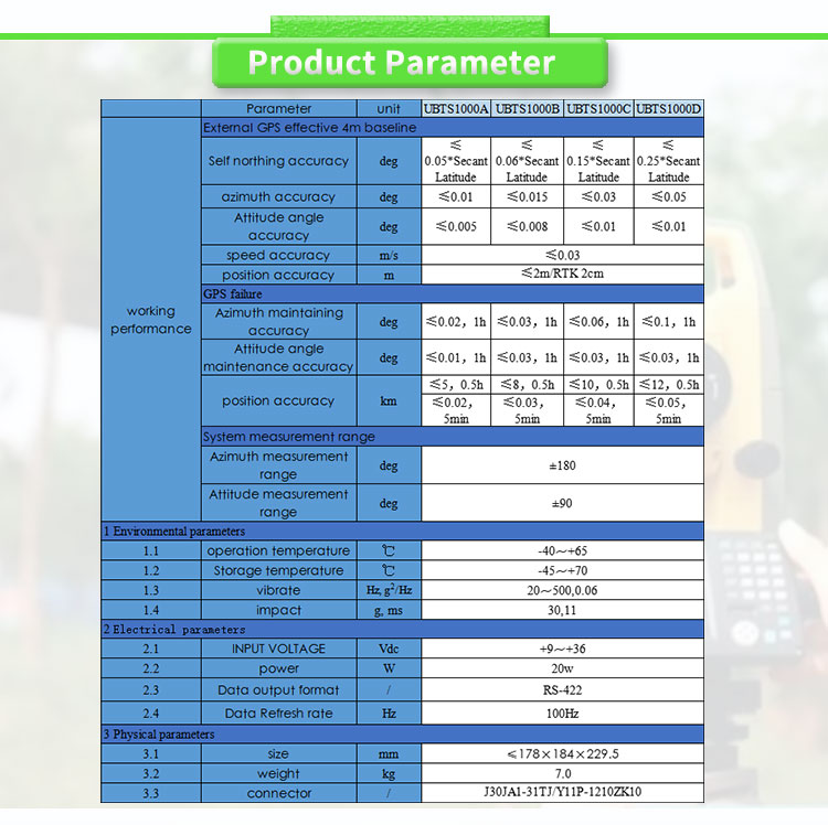 UBTS1000Y GNSS/INS Strategic Missile Guidance System with Speed Accuracy ≤0.03m/s