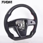 Flat Bottom Tesla Model S Steering Wheel Perforated Leather Carbon Fiber 2022