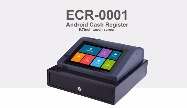 Bimi ECR-0001 POS Terminal Cash Register 9.7 Inch Touch Screen and U-Disk*2 Interface