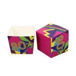 BPA Free Square Decorative Paper Oven Safe Baking Cups
