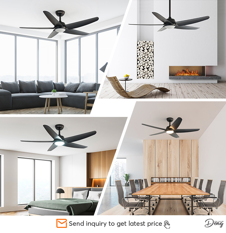 Energy Saving Decorative LED Ceiling Fan with Light and 6 Speed Choice Remote Control