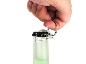 Quality Cool Innovative Stainless Steel Mini One-hand Keychain Bottle Opener wholesale