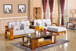 Quality modern Zingana wood home corner sofa furniture wholesale