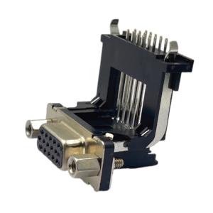 Quality Elevated 15Pin DB 15 Connector Dsub15 Bent Female Head Vinyl Perforated For PCB Board wholesale