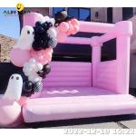 Kids Commercial Inflatable Bouncy Castle 13x13 Pastel Light Pink Bounce House