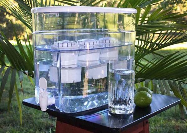 3 Filters Water Filter Dispenser , 1200L Lifetime Water Pitcher Dispenser With