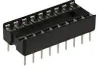 Quality 210-1-18-003 18 Pin Ic Socket 0.3&quot; 18 Pin Ic Base Gold Through Hole wholesale