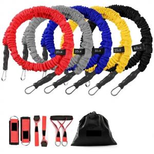 Quality Fabric Cloth Elastic Nylon Sleeves Anti Snap Tube Resistance Bands wholesale