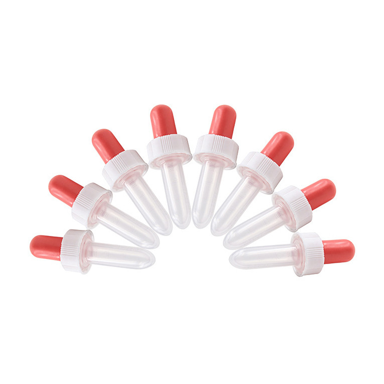 0.25ml Red Head Plastic Bottle Dropper Pipette Packaging