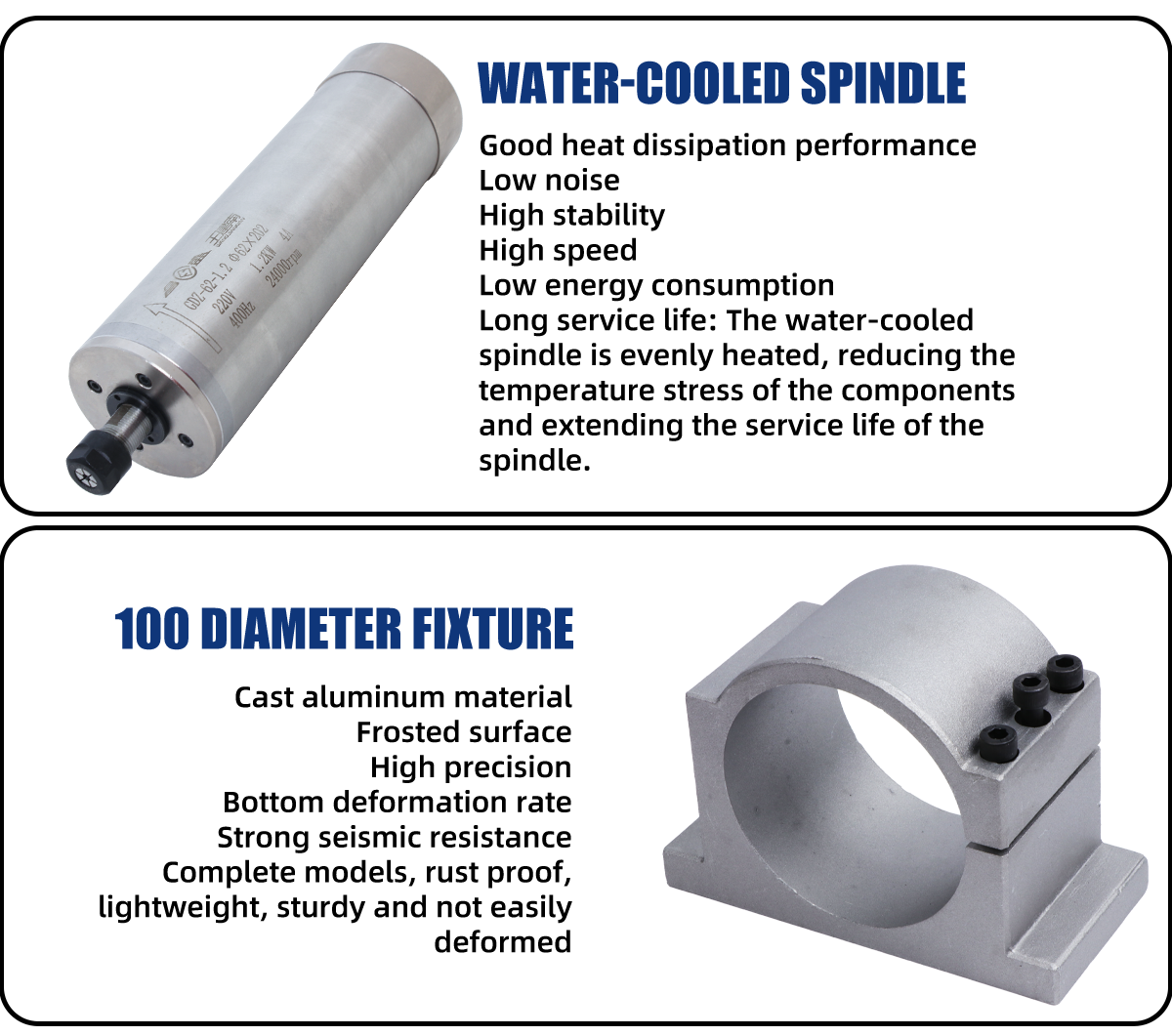 GDZ-62-1.2 Spindle Inverter Cooling Pump and Fixture Set for Engraving CNC Accessories