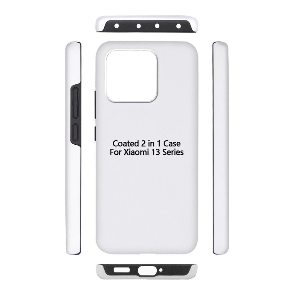 2 In 1 Hard Blank Coated Sublimation Mobile Cover For Xiaomi 13 Series TPU PC Coated Sublimation Case