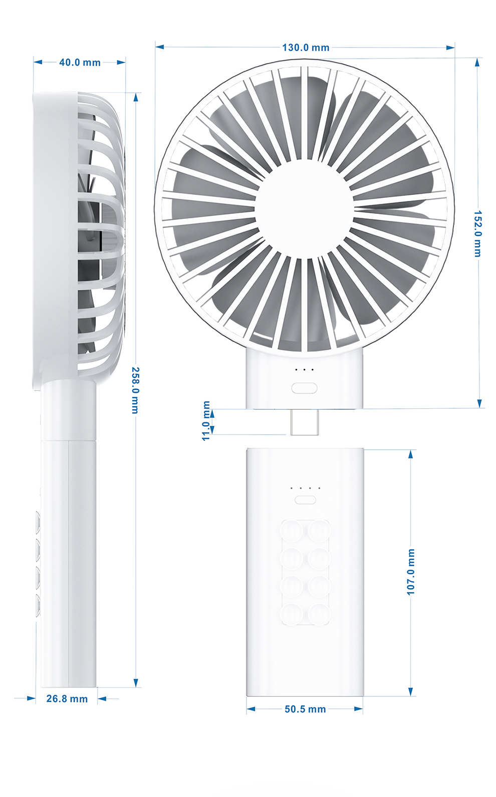 18W Rechargeable Cooling Fan
