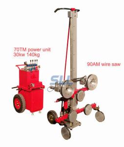 Quality 25kw Stone Marble Concrete Wire Saw Cutting Machine With 10 Pcs Wheels wholesale