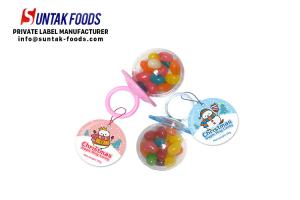 Quality Colorful Christmas Nipple Ring Jelly bean candy in big plastic bottle wholesale
