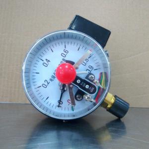 Quality BSP BSPT Electric Contact Pressure Gauges 100mm Dial Radial Mounting wholesale