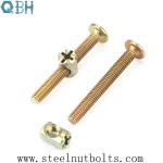 DIN Length 50mm M6 Carbon Steel Connector Bolts with nuts For Furniture