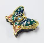 Design Cute Love Butterfly Round Metal Small Jewelry Boxes