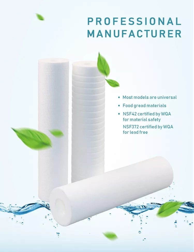 5 Micron 10 Inch Pp Big Fat Melt Blown Pp Filter Cartridge Used To Remove Sand White