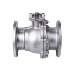 Water Industrial Usage Stainless Steel 2PC Flange Ball Valve with High Platform