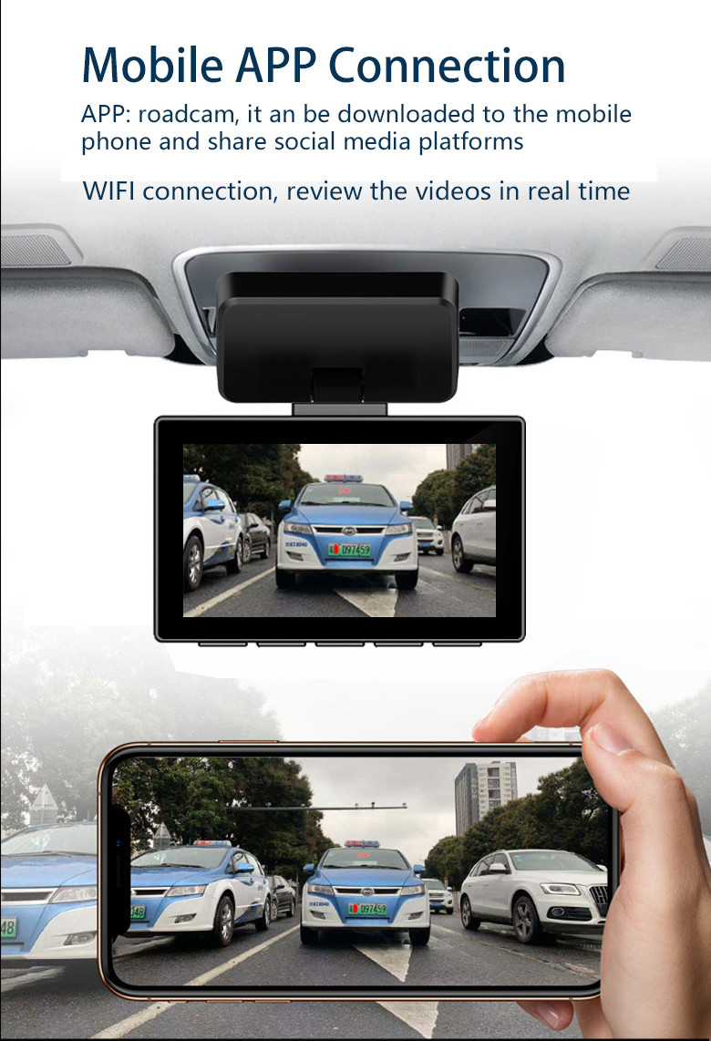 2.7k 1080P Dashboard Camera Parking Monitoring 4k Dash Cam Gravity Sensing