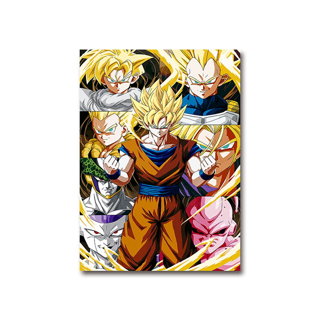 Triple Transition Flip Anime Poster 11''X17'' Dragon Ball Z Anime 3D Posters For Home Decoration