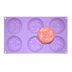Anti Tear Handmade Silicone Soap Mold 6 Cavities Flowers Shape For Cake