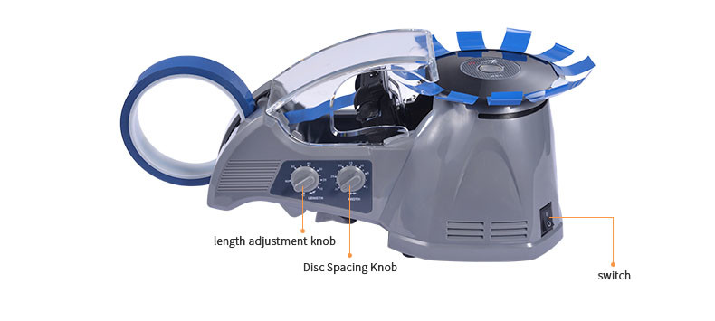 Auto Turntable Tape Dispenser Zcut 870 25mm Width ABS Material