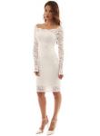 Elegant off Shoulder Lace Bodycon Midi Dress for Woman Elegant off Shoulder Lace