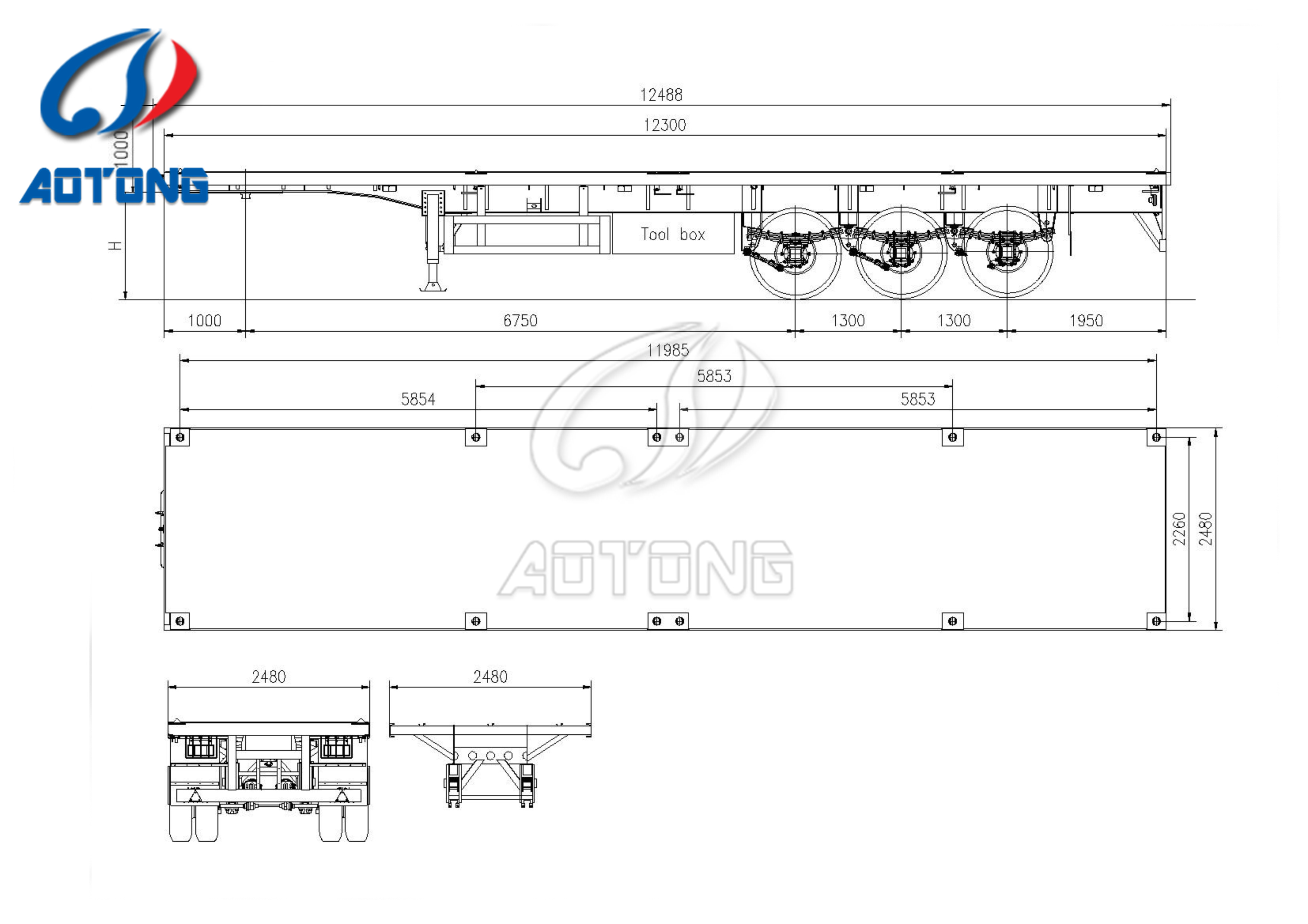 Wood/Log Loading Semi-Trailer Semi-Trailer for Timber Transport Truck Trailer