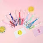 Colored Lovely Eco Friendly Baby Toothbrush Plastic Children Kids Bamboo