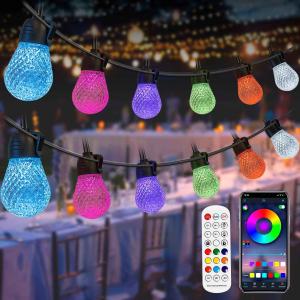 China Wedding Outdoor RGB String Light 49FT Waterproof Remote Control on sale
