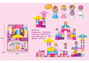 Quality 72 Pcs Plastic DIY Building Blocks Educational Toys W / Train Numerals 4 Figurines wholesale