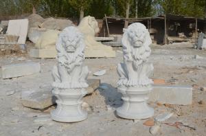 Quality Granite Travertine Large Lion Statue Stone Carving Sculpture wholesale