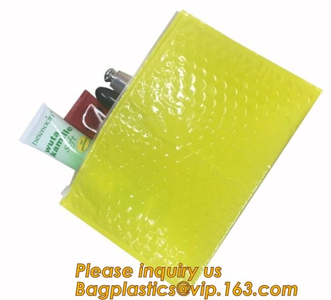 Cosmetic Pink Slider Padded Bag/Silver k Bag With Bubble,Padded Envelopes Cheap Aluminium Foil k Holographic