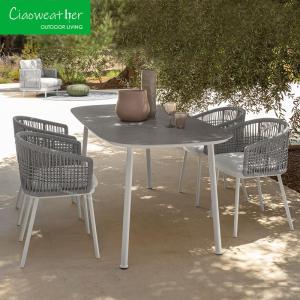 Quality Outdoor Rope Weaving Garden Chairs Aluminum Chair for Patio Furniture Hotel Balcony wholesale