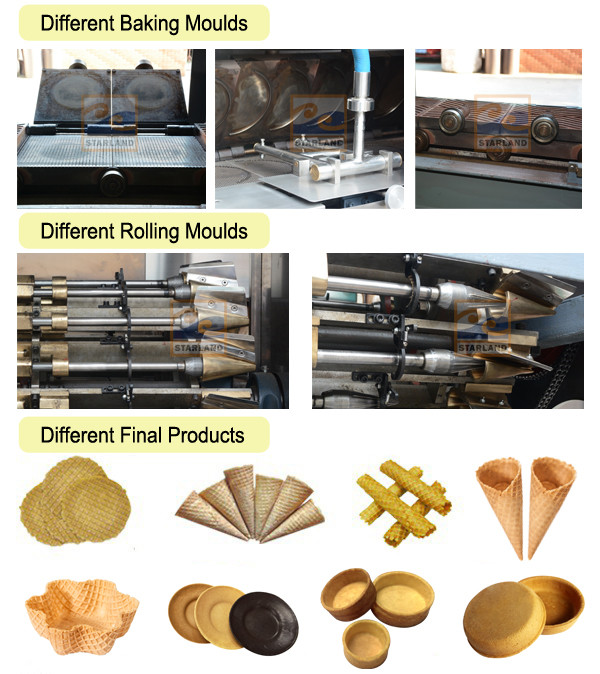 6kg/hour Ice Cream Cone Wafer Biscuit Making Machine