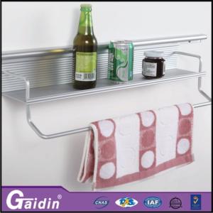 Quality Aluminum wall mounted brushed shining kitchen racks for untensil storage wholesale