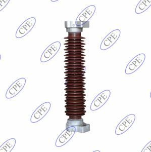 Quality 42KV Brown Porcelain Lightning Arrester Insulator For Transmission Line wholesale