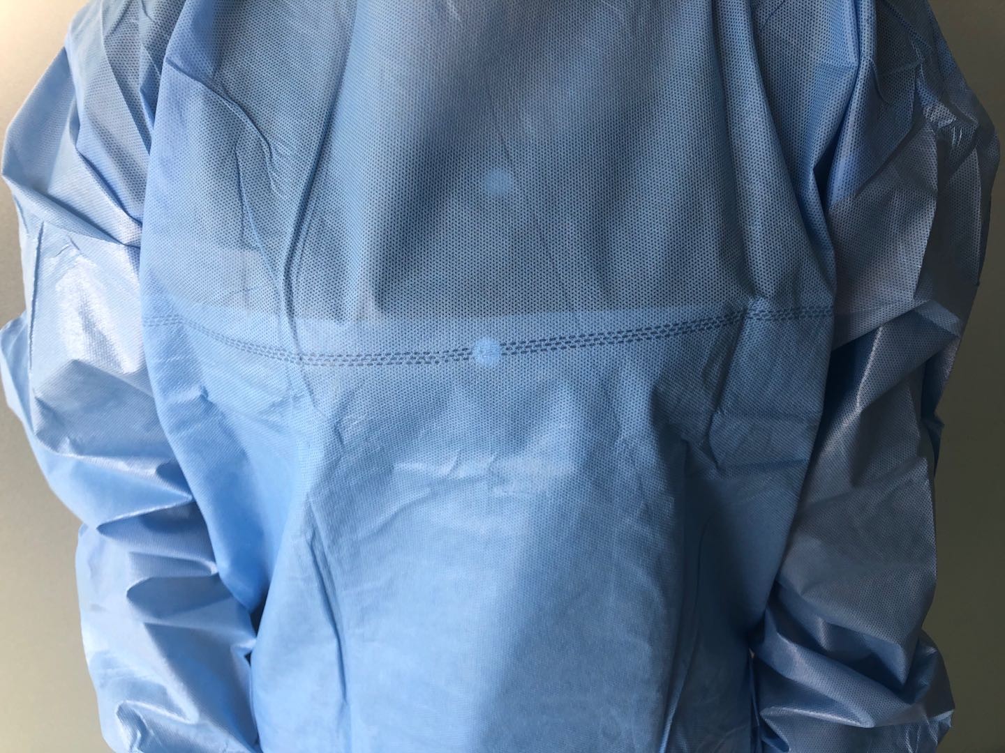 Dust Proof Non Woven Isolation Gown , Blue Surgical Protective Clothing