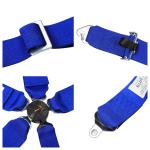 Nylon Sports Style Racing Seat Belt Bule Three Inch Width For Automotive Safety