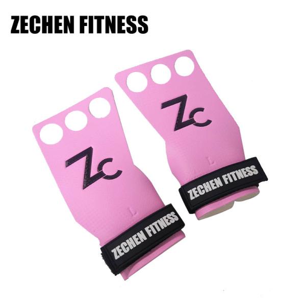 Fitness safety gym gloves carbon fiber leather 3 holes crossfit hand grips for